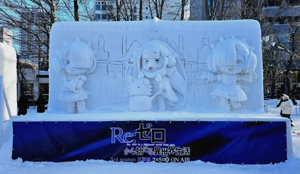 Re: Zero snow statue features Ram, Emilia, and Rem